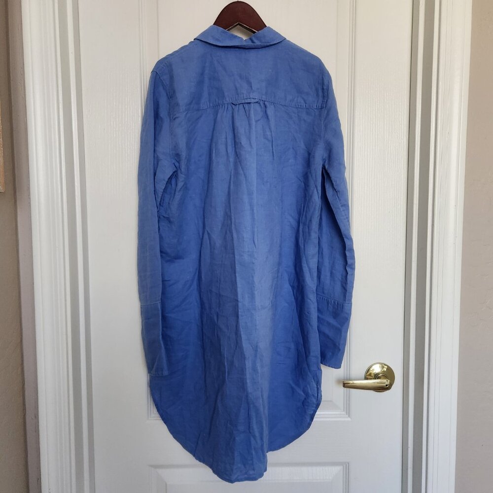 NWOT J. Crew Linen Cotton Oversized Button Down Shirt beach coverup dress XXS - Picture 4 of 6
